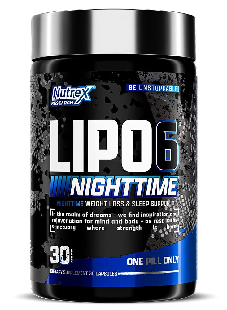 نورتكس ريسيرش نوتريكس ليبو-6 المركز الليلي فائق الفعالية - حارق دهون ليلي وداعم لعملية الأيض - 30 كبسولة - Image 1